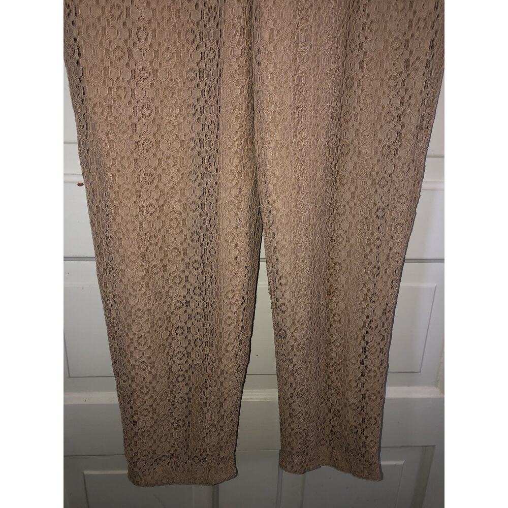 Chico’s Women’s Pull On Lace Ankle 28” Pants Arabian Camel Size 2/Large/12 - Picture 3 of 12
